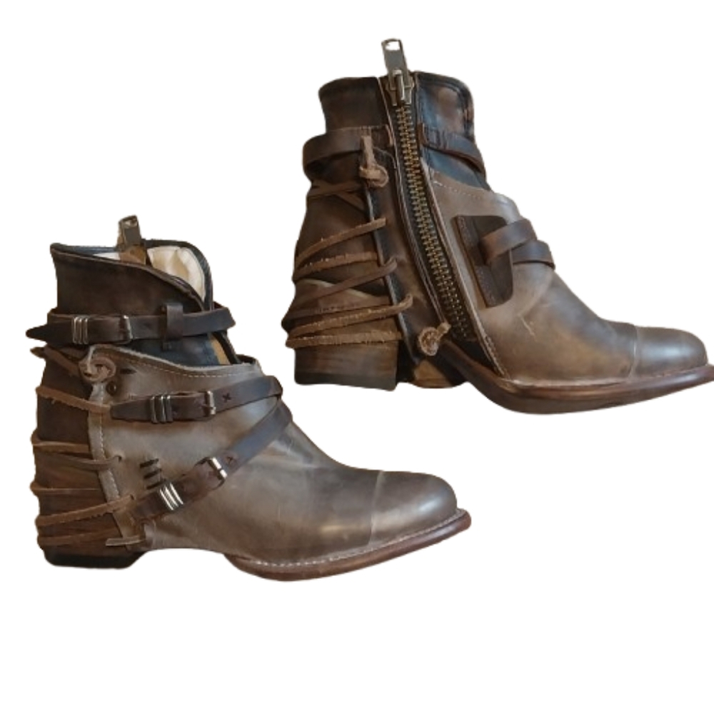 Freebird Crue Women's Boots Genuine Leather High Quality Boho Steampunk Unique